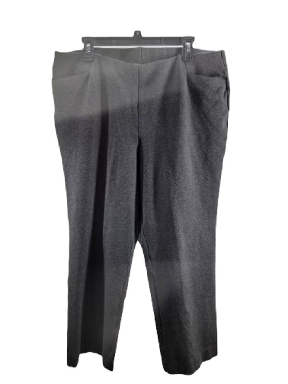 Investments Gray Flat Front Straight Leg Chino Trouser Pants Women's Size XLS